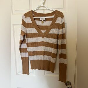 Y2K Vintage American Eagle striped cable knit sweater